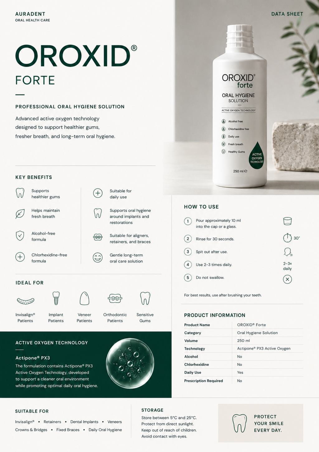 OROXID® Mouthwash with Active Oxygen Technology